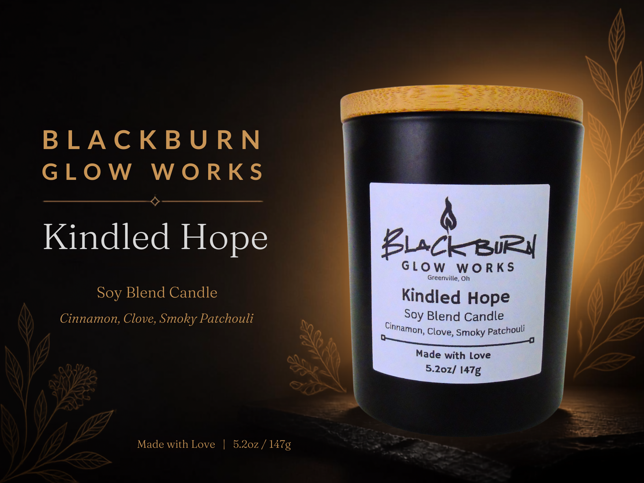 Kindled Hope 5.2 Candle
